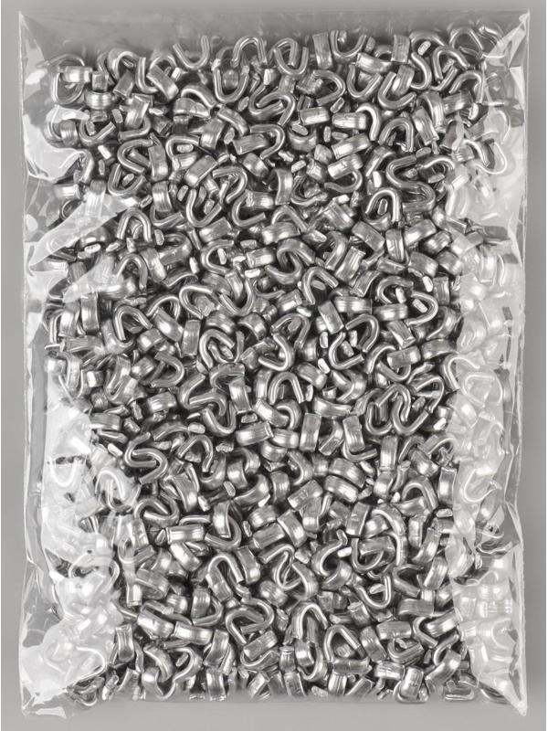 Верхний металлический ограничитель для молнии, №3, 1000 ± 20 шт, цвет серебряный