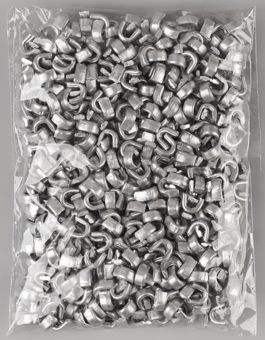 Верхний металлический ограничитель для молнии, №8, 1000 ± 20 шт, цвет серебряный