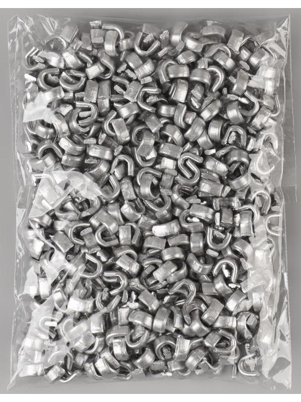 Верхний металлический ограничитель для молнии, №8, 1000 ± 20 шт, цвет серебряный