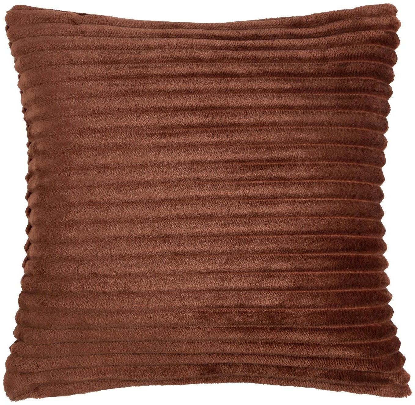 Наволочка декоративная Этель цвет коричневый,40х40 см, велсофт, 100% п/э