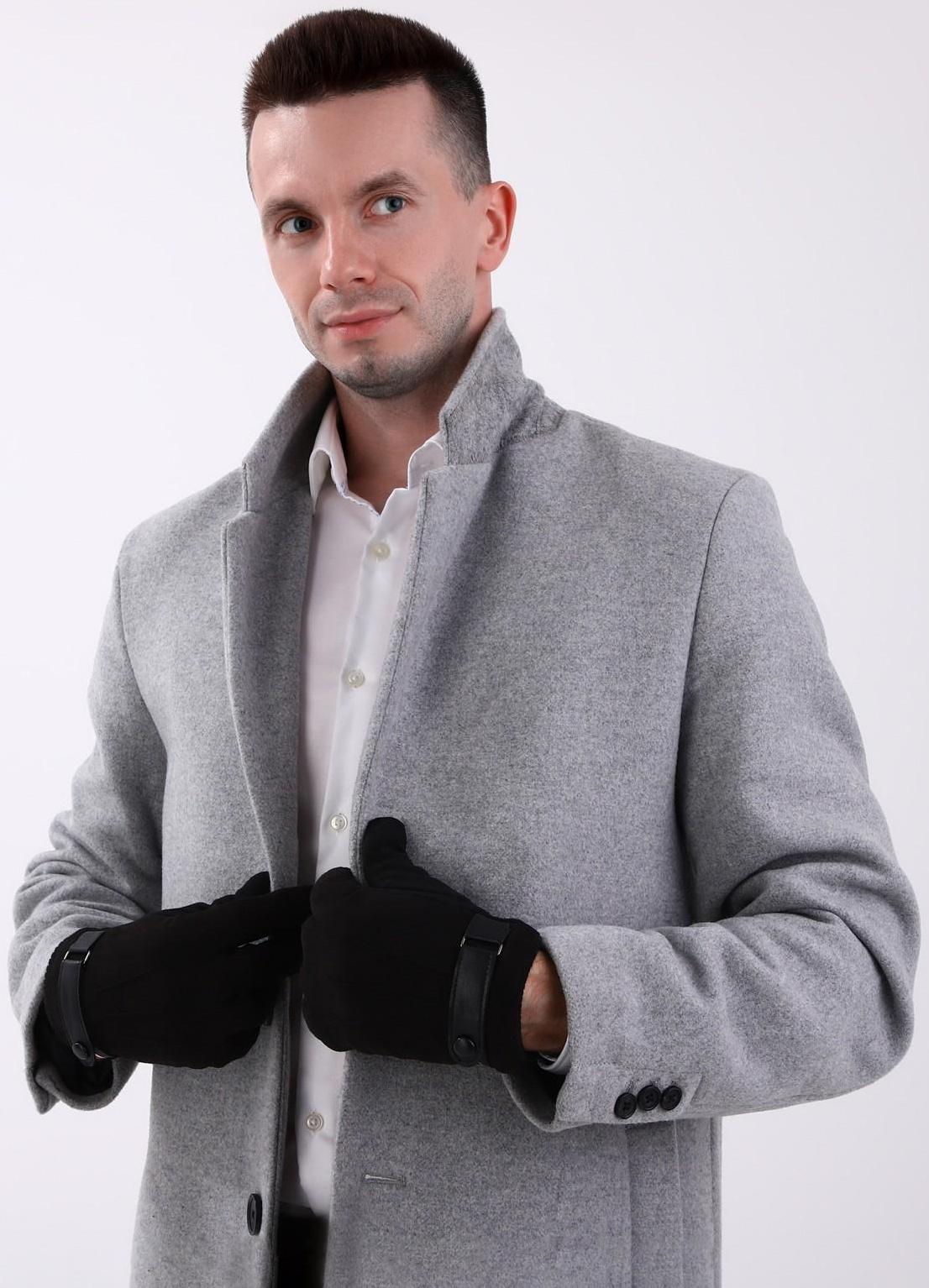 Перчатки мужские, безразмерные, с утеплителем, цвет чёрный