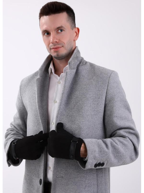 Перчатки мужские, безразмерные, с утеплителем, цвет чёрный