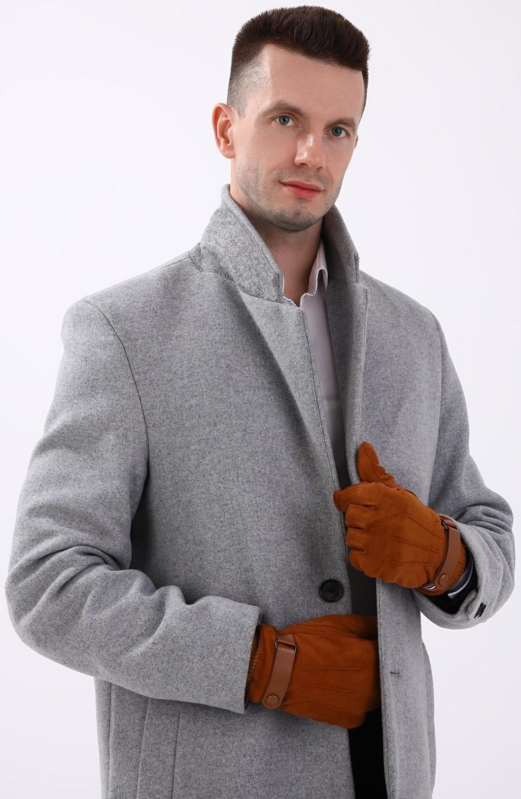 Перчатки мужские, безразмерные, с утеплителем, цвет бежевый