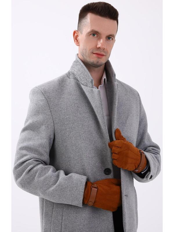 Перчатки мужские, безразмерные, с утеплителем, цвет бежевый