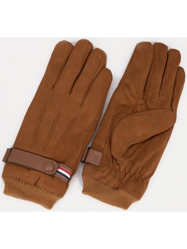 Перчатки мужские, безразмерные, с утеплителем, цвет бежевый