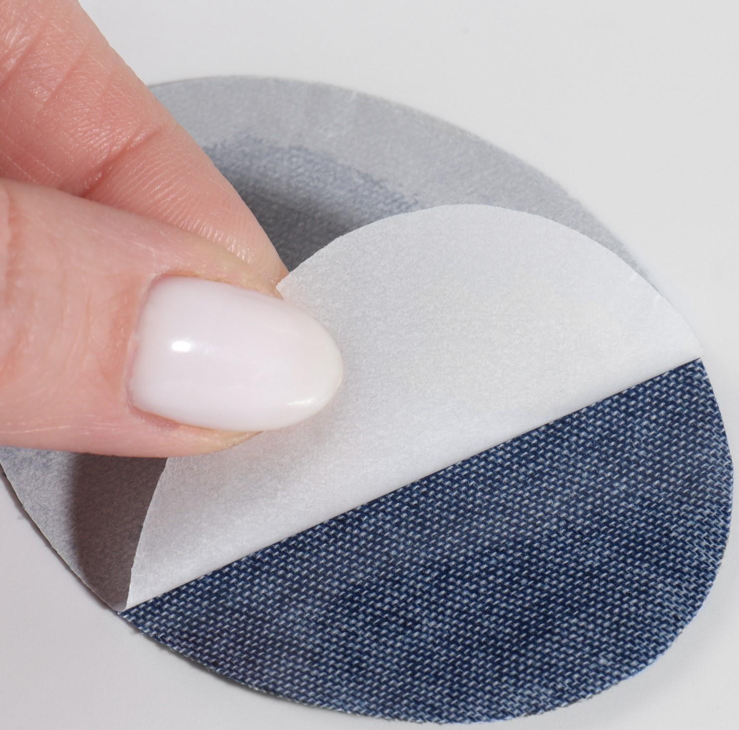 Набор заплаток для одежды «Синий спектр», овальные, термоклеевые, 7 × 5 см, 5 шт