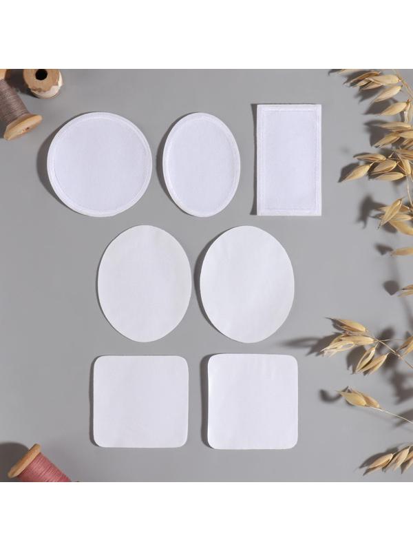 Набор заплаток для одежды, термоклеевые, 7 шт, цвет белый