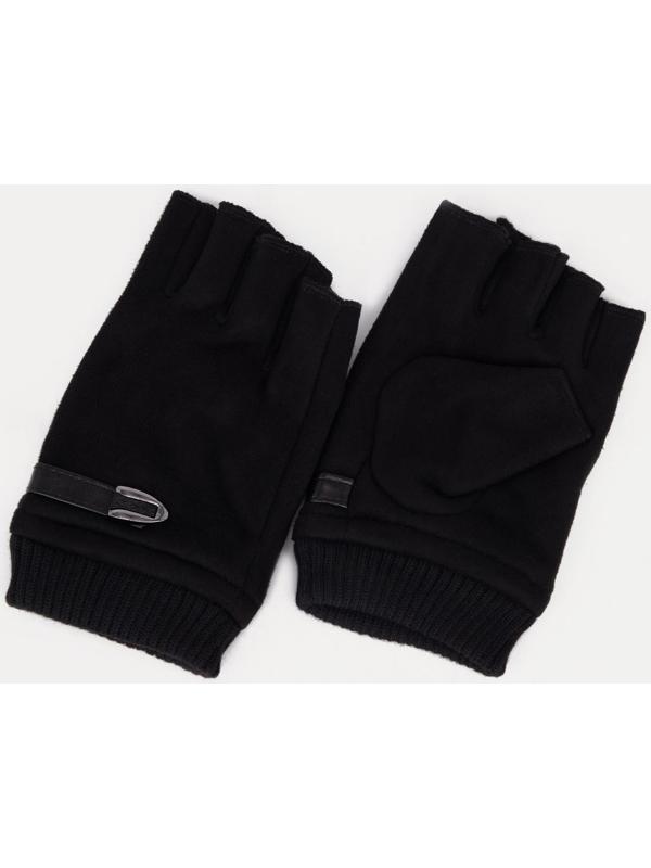 Перчатки мужские, безразмерные, без утеплителя, цвет чёрный