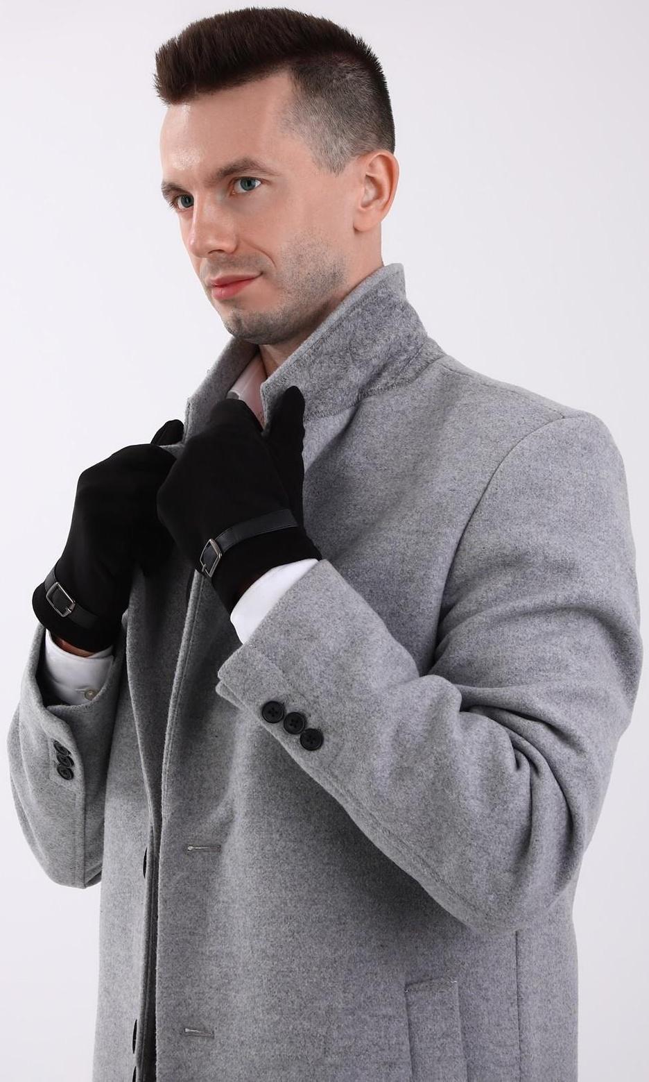 Перчатки мужские, безразмерные, с утеплителем, цвет чёрный