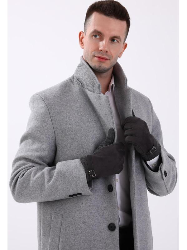 Перчатки мужские, безразмерные, с утеплителем, цвет серый