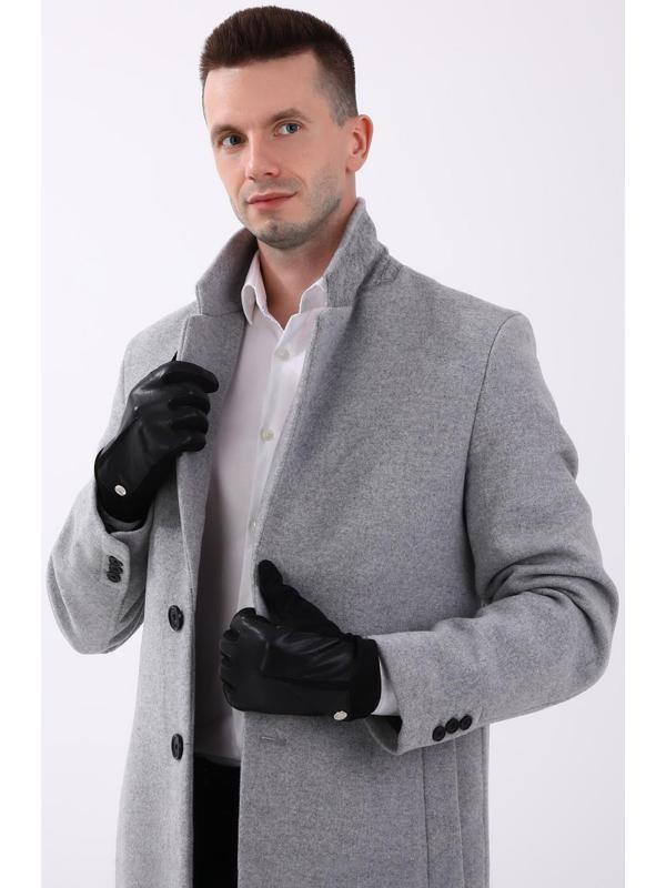 Перчатки мужские, безразмерные, с утеплителем, цвет чёрный