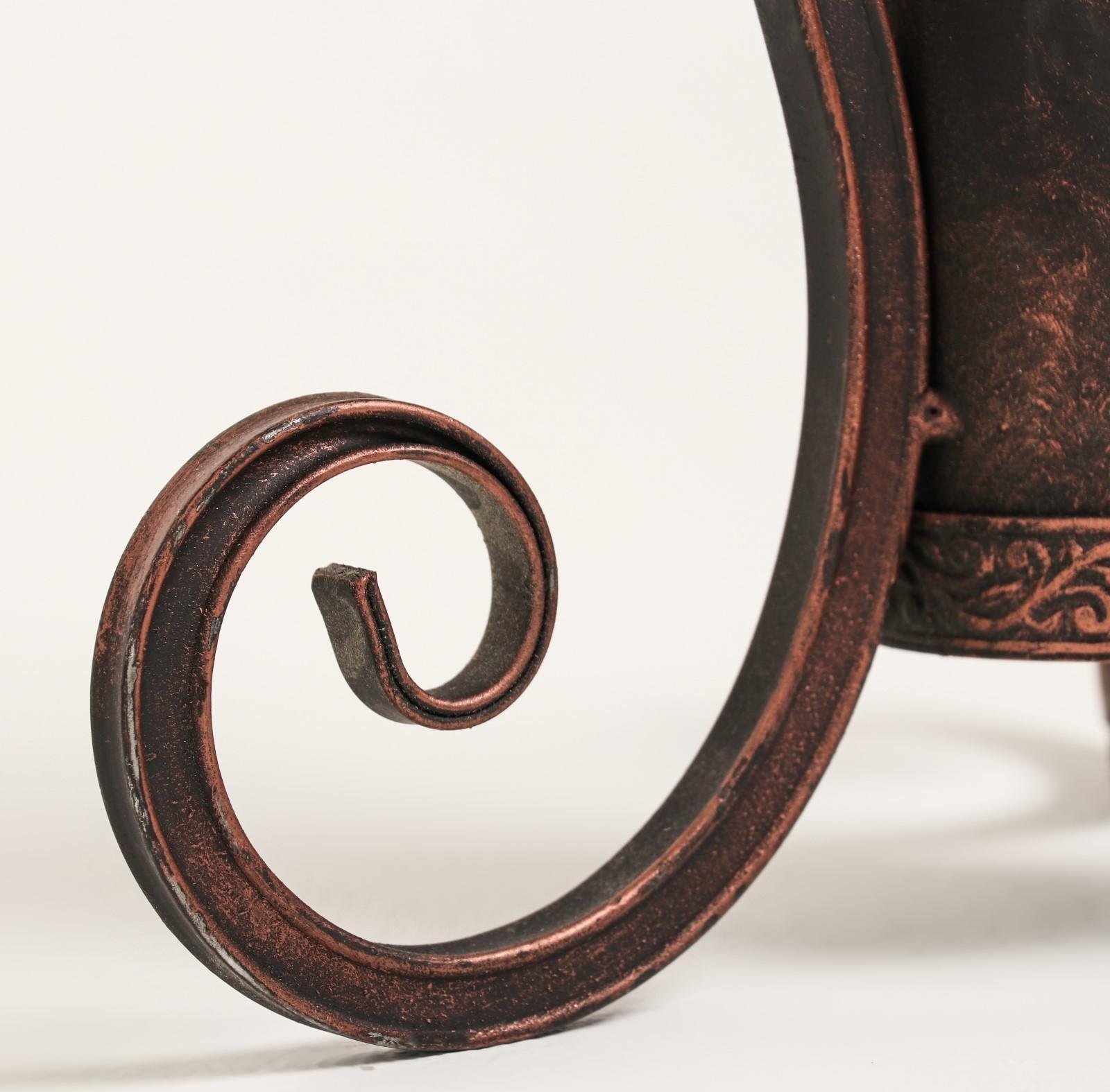 Кованая подставка для шампуров, бронзовая, 53 см