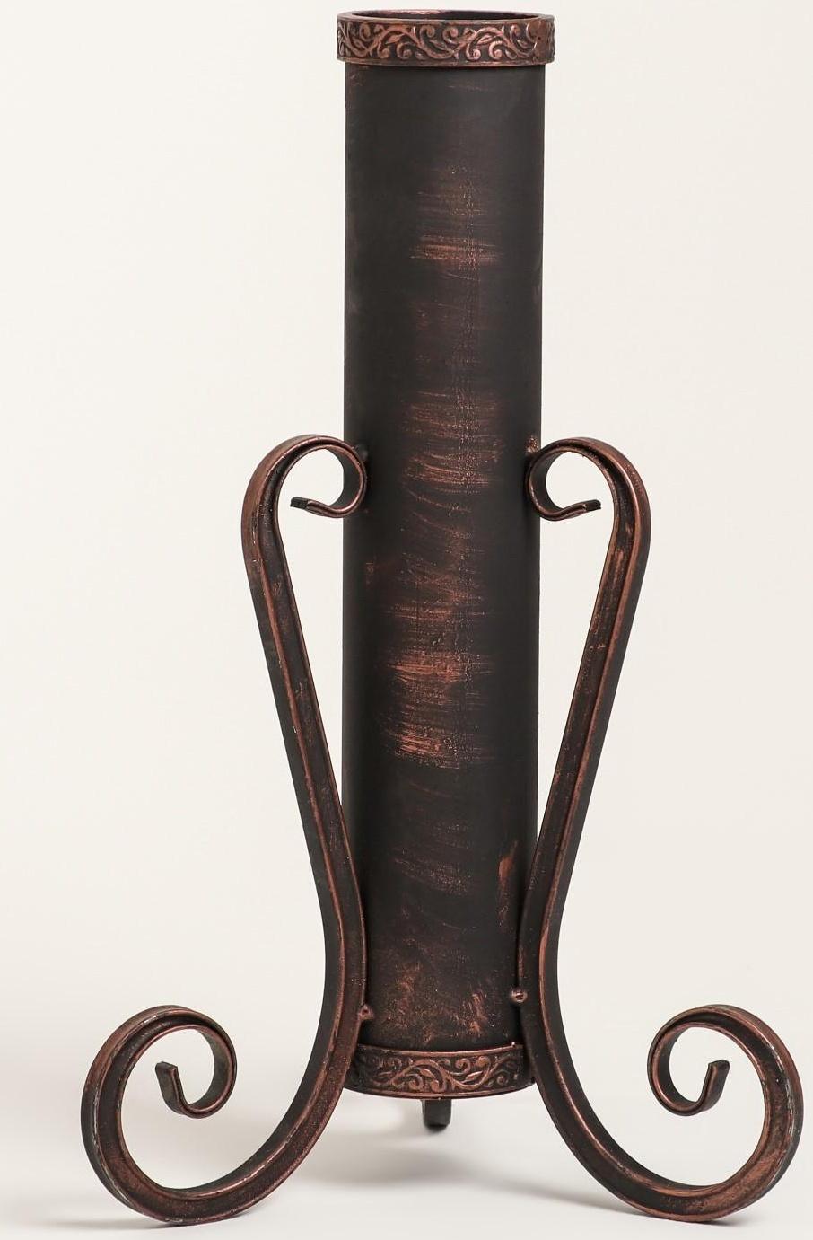 Кованая подставка для шампуров, бронзовая, 53 см