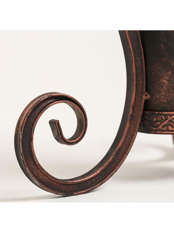 Кованая подставка для шампуров, бронзовая, 53 см