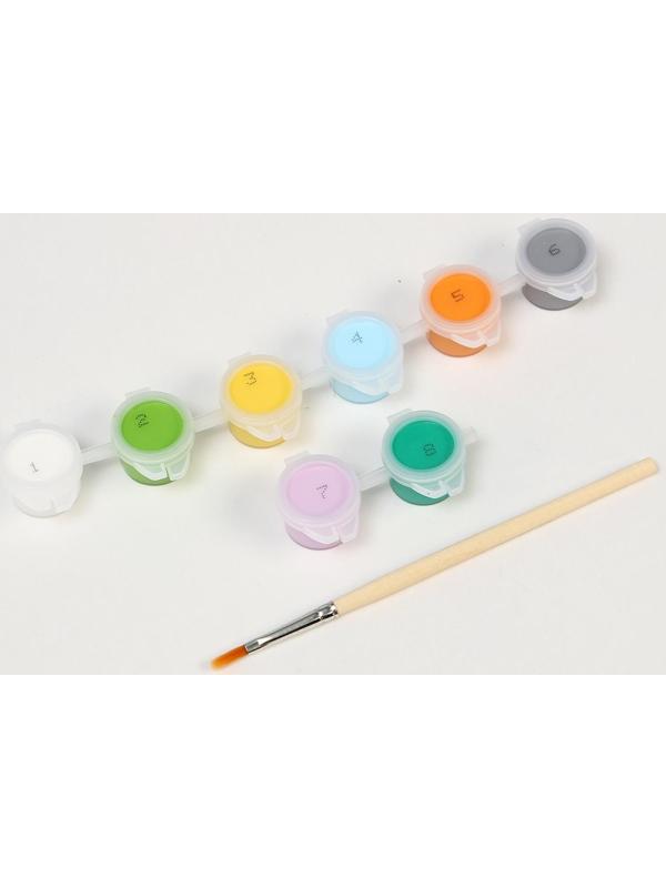 Картина по номерам «Зайка с морковками» 21х15 см