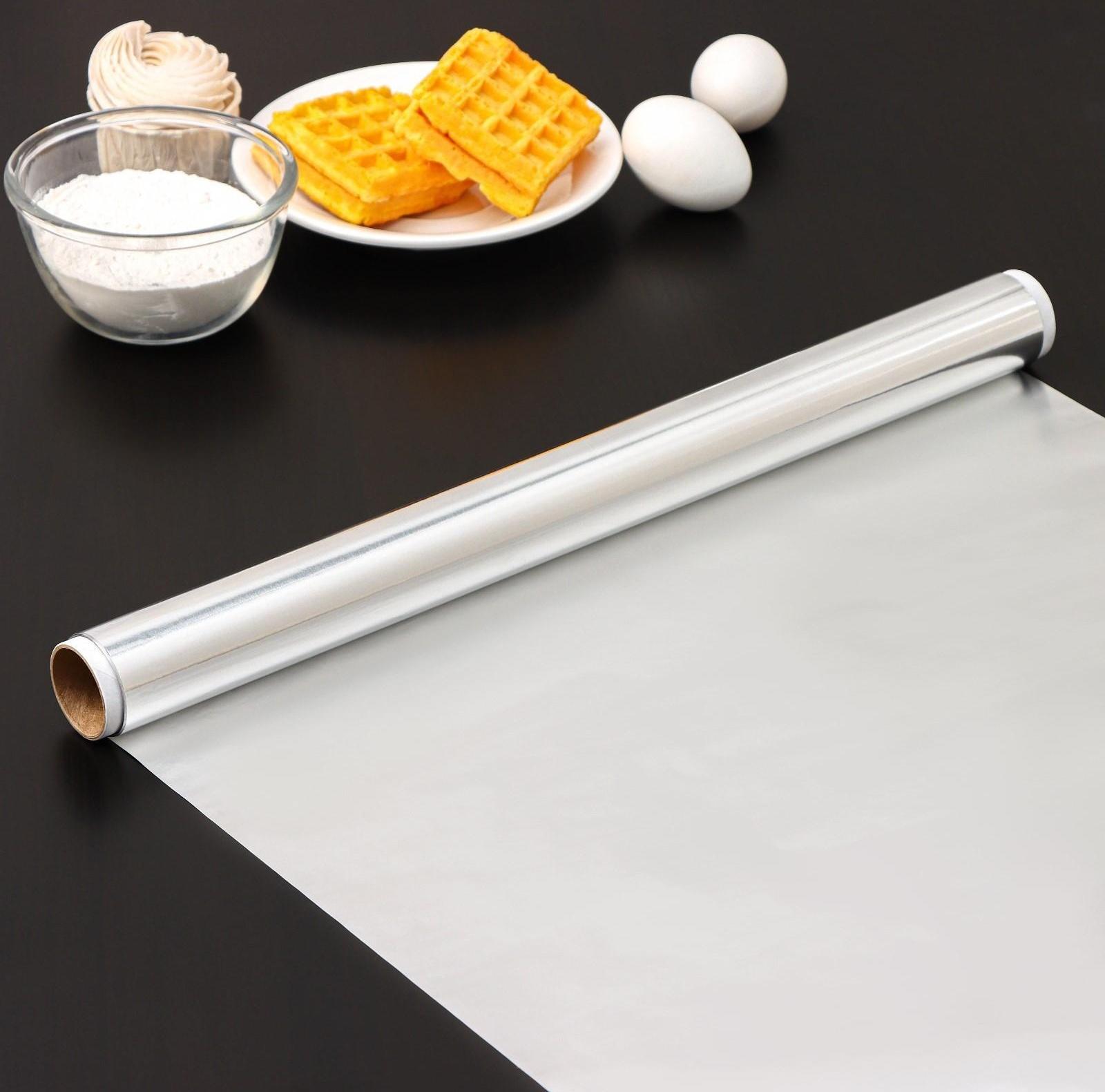 Фольга алюминиевая бытовая «Запекание», 7 м, 44 см, толщина 14 мкм