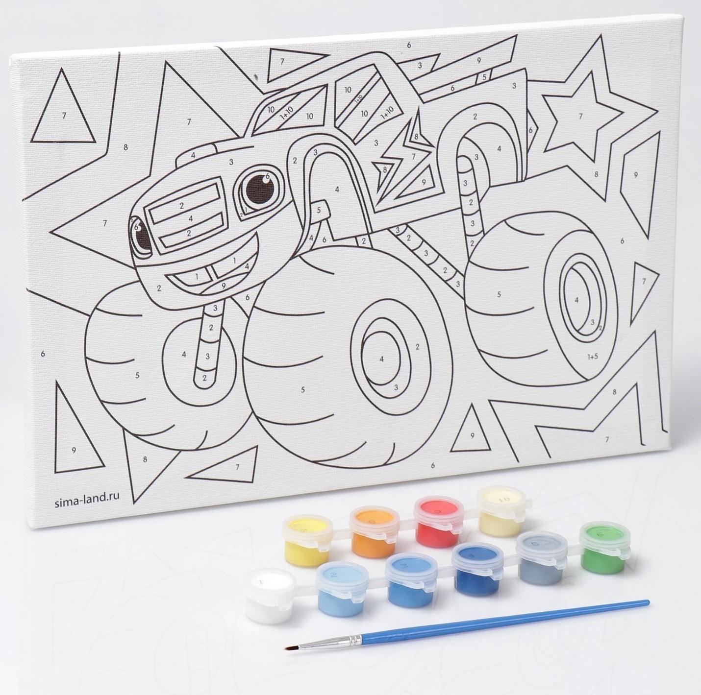 Картина по номерам «Быстрый джип» 20х30 см