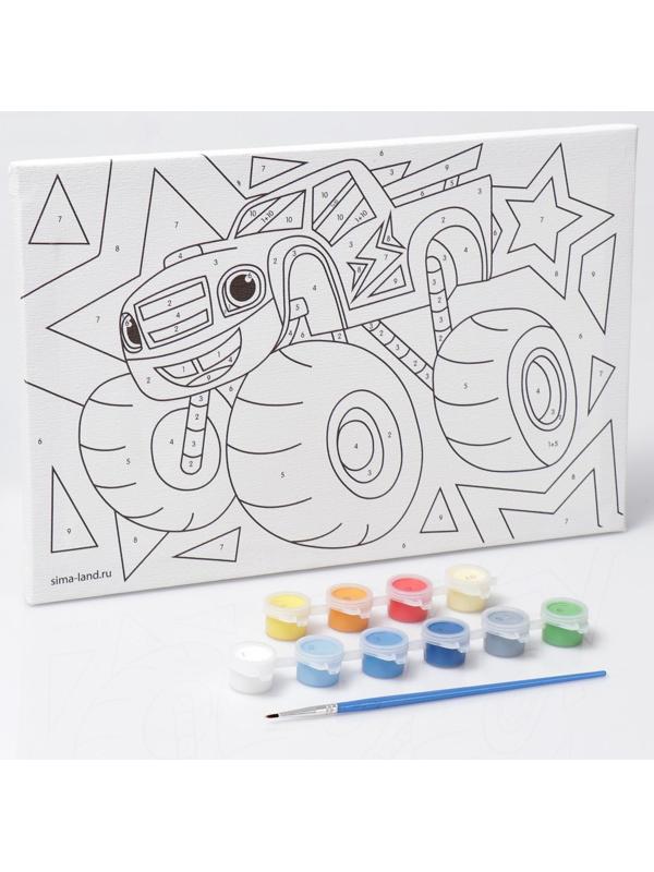 Картина по номерам «Быстрый джип» 20х30 см