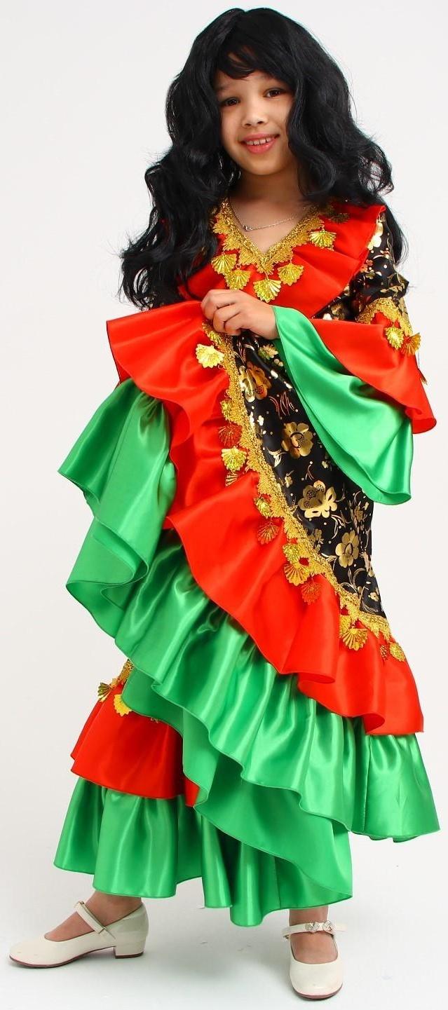 Карнавальный костюм «Цыганка», цвет красно-зелёный, р. 40, рост 146-152 см