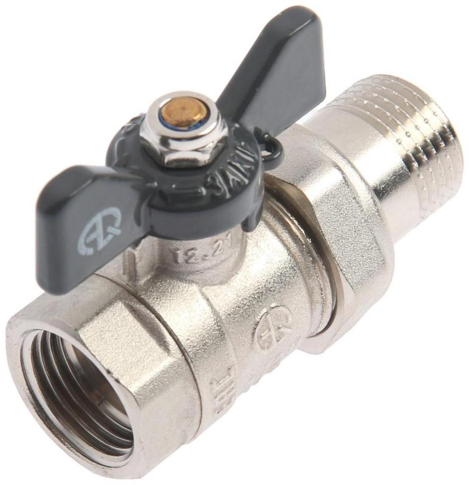 Кран шаровой AQUALINK, PN 50, внутренняя/наружная резьба 1/2