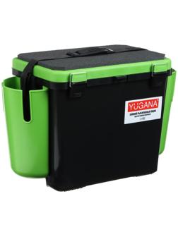 Ящик зимний YUGANA 19л, односекционный, цвет зеленый