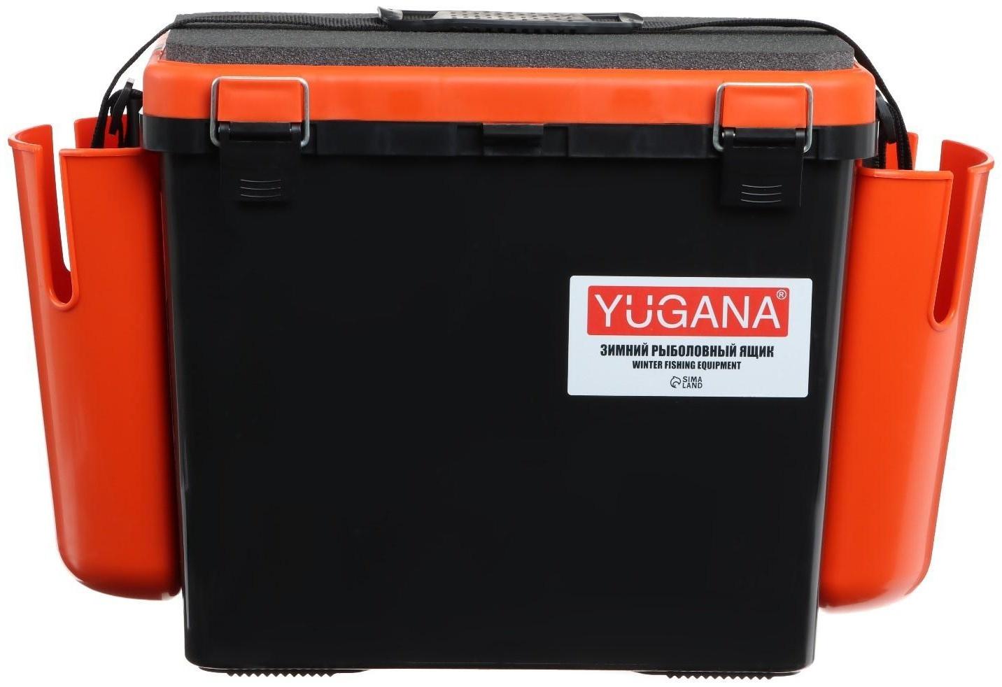 Ящик зимний YUGANA 19л, односекционный, цвет оранжевый