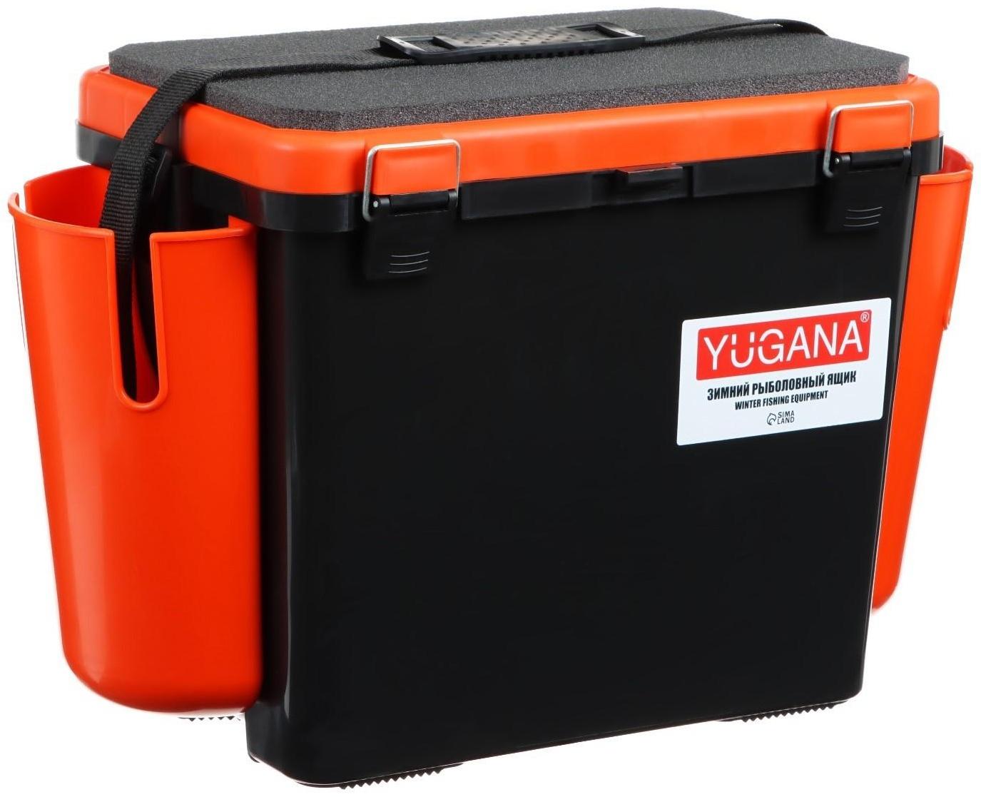 Ящик зимний YUGANA 19л, односекционный, цвет оранжевый