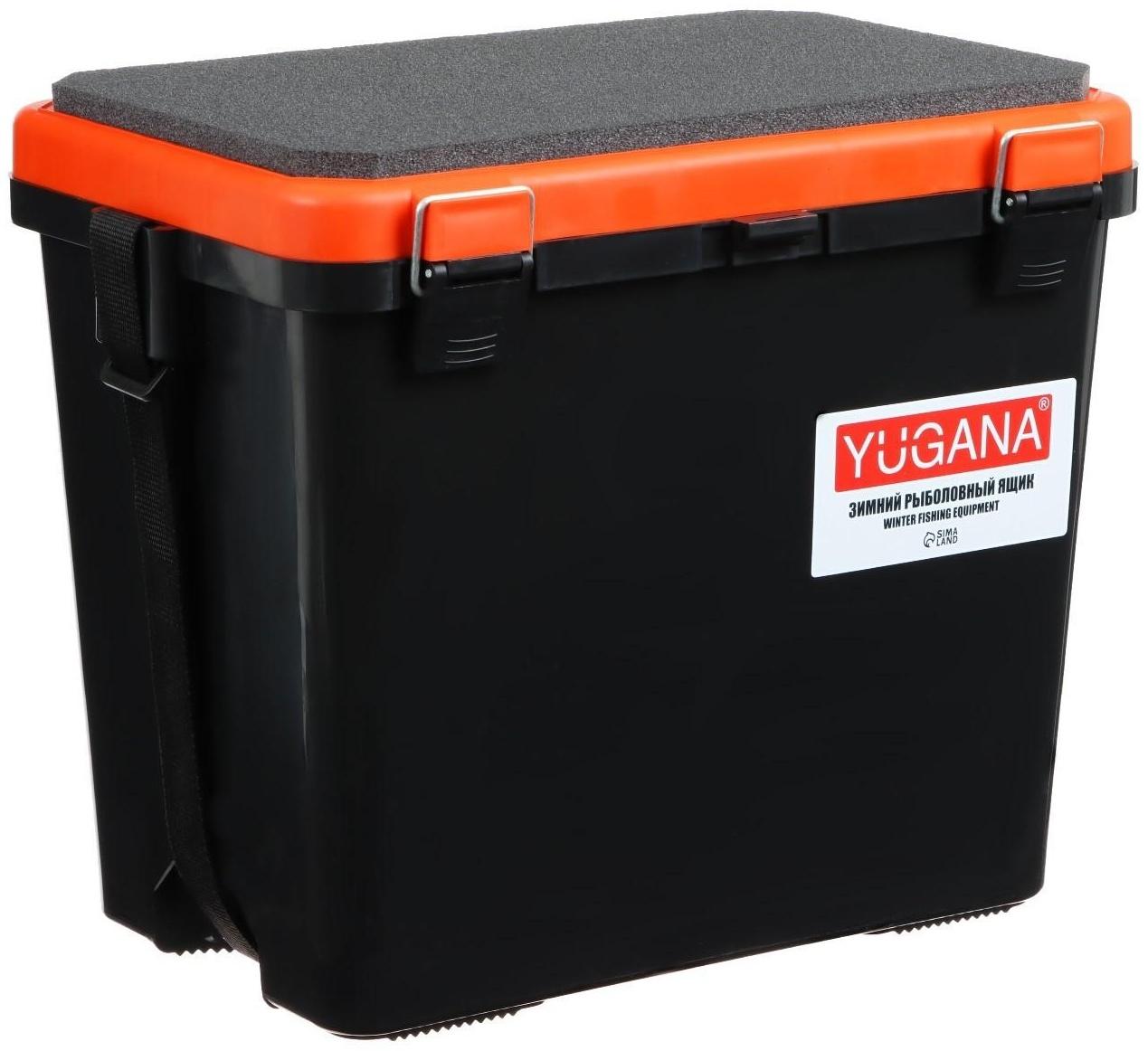 Ящик зимний YUGANA 19л, односекционный, цвет оранжевый