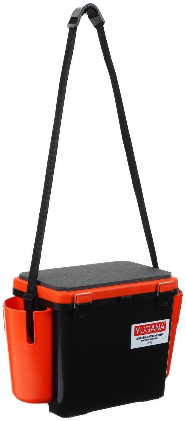 Ящик зимний YUGANA 19л, односекционный, цвет оранжевый