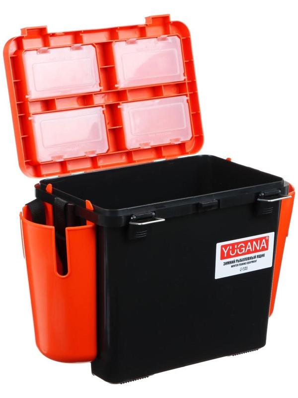 Ящик зимний YUGANA 19л, односекционный, цвет оранжевый