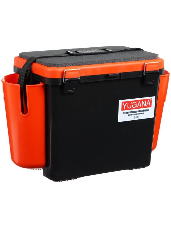 Ящик зимний YUGANA 19л, односекционный, цвет оранжевый