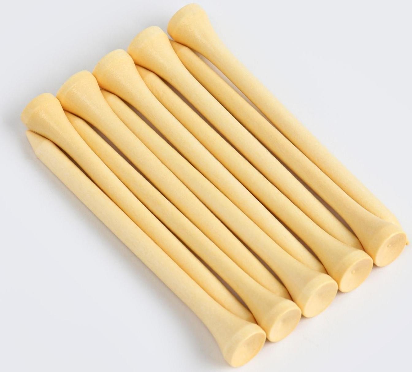 Набор подставок для гольф мяча из дерева, h-8.3 см, 10 шт