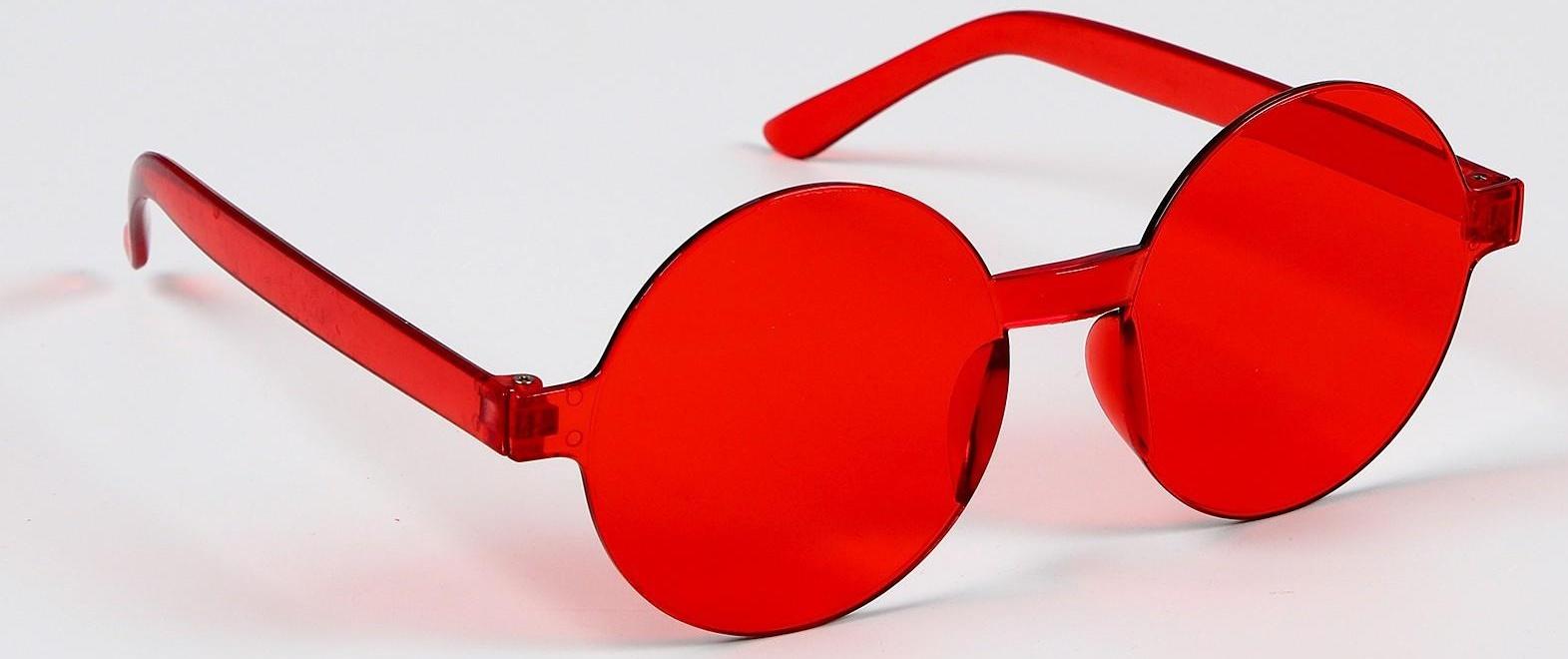 Карнавальные очки «Круглые», цвета МИКС