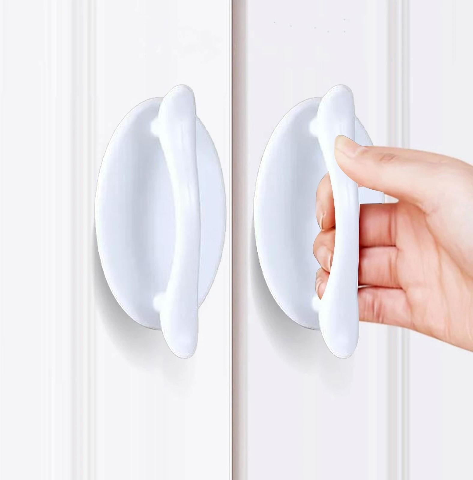 Ручка мебельная самоклеющаяся CAPPIO, L=95 мм, пластик, цвет белый