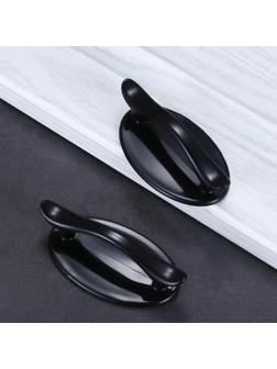 Ручка мебельная самоклеющаяся CAPPIO, L=95 мм, пластик, цвет черный