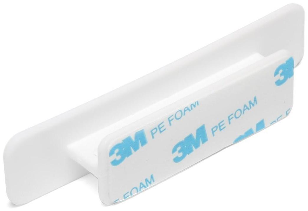 Ручка мебельная самоклеющаяся CAPPIO, L=108 мм, пластик, цвет белый