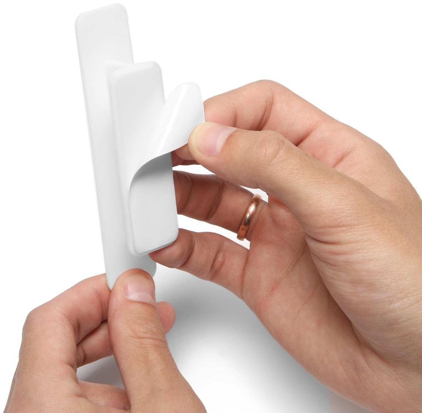 Ручка мебельная самоклеющаяся CAPPIO, L=108 мм, пластик, цвет белый