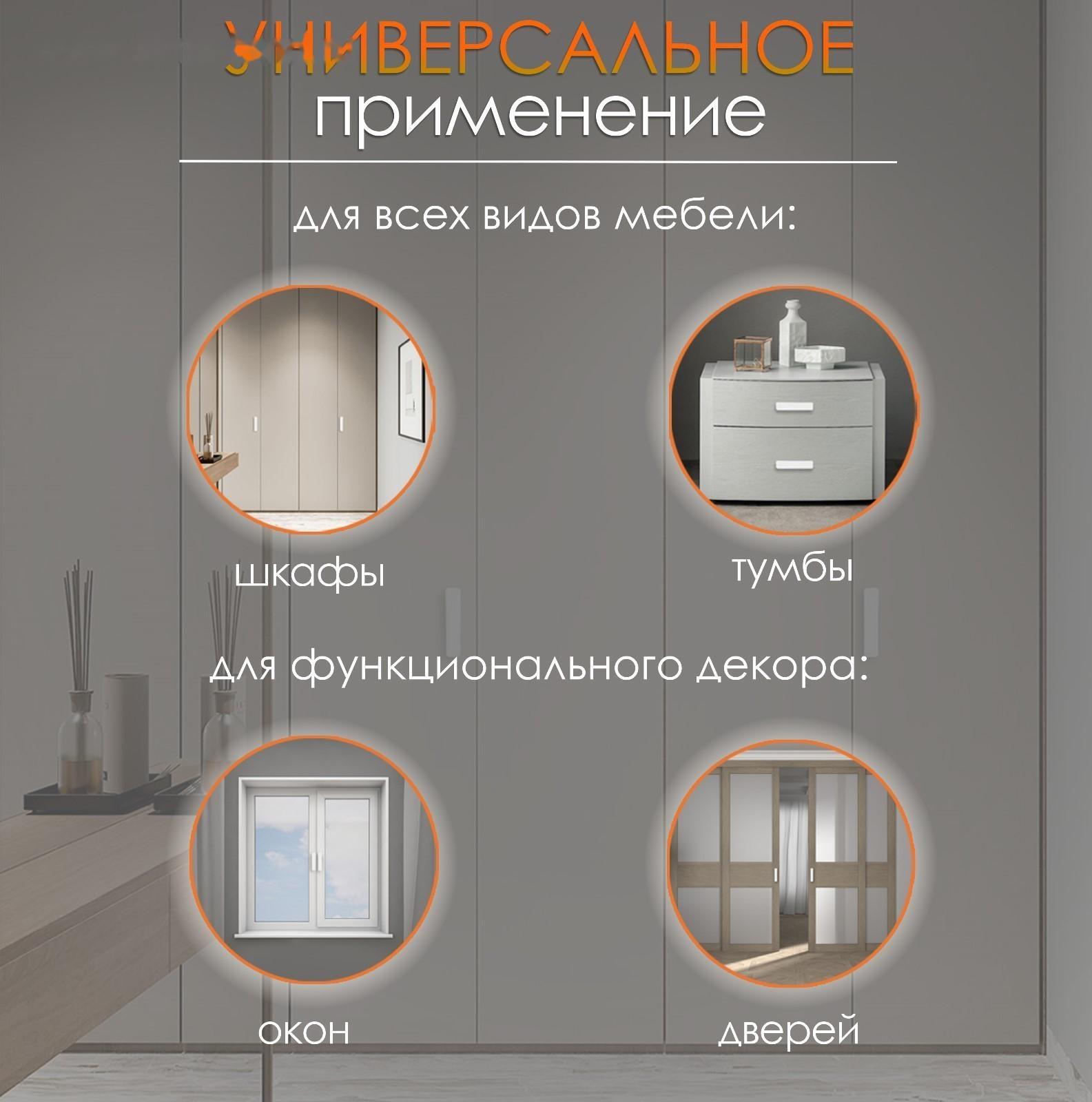 Ручка мебельная самоклеющаяся CAPPIO, L=108 мм, пластик, цвет белый