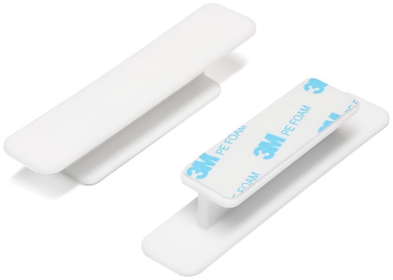 Ручка мебельная самоклеющаяся CAPPIO, L=108 мм, пластик, цвет белый