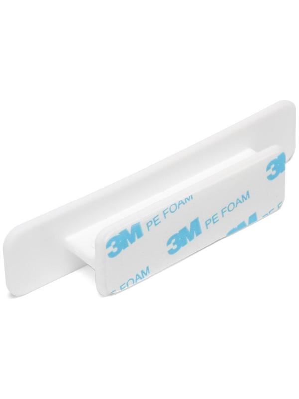 Ручка мебельная самоклеющаяся CAPPIO, L=108 мм, пластик, цвет белый