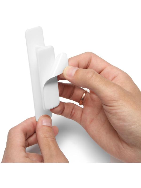 Ручка мебельная самоклеющаяся CAPPIO, L=108 мм, пластик, цвет белый