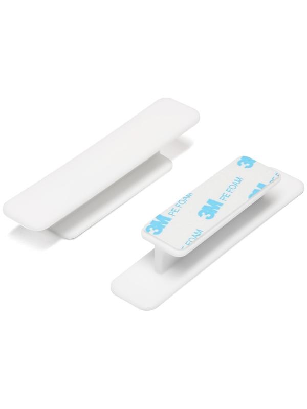 Ручка мебельная самоклеющаяся CAPPIO, L=108 мм, пластик, цвет белый