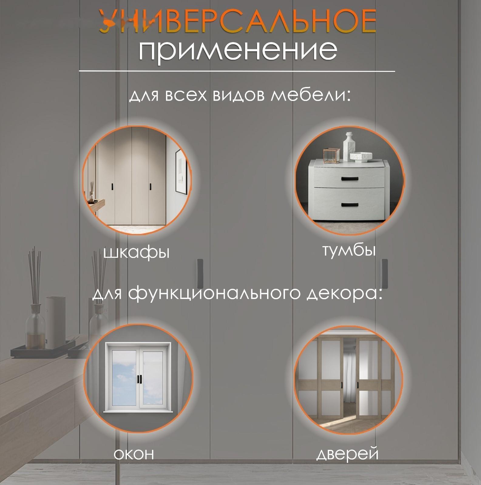 Ручка мебельная  самоклеющаяся CAPPIO, L=108 мм, пластик, цвет черный