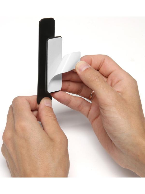 Ручка мебельная  самоклеющаяся CAPPIO, L=108 мм, пластик, цвет черный