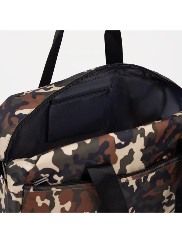 Сумка спортивная на молнии, наружный карман, цвет мультикам