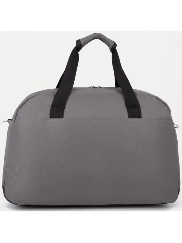 Сумка спортивная на молнии, 2 наружных кармана, цвет серый