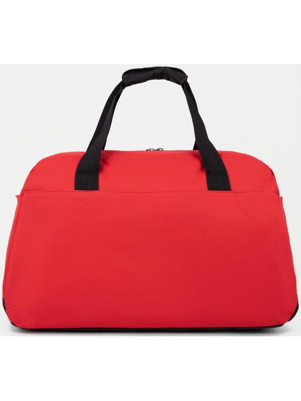 Сумка спортивная на молнии, 2 наружных кармана, цвет красный