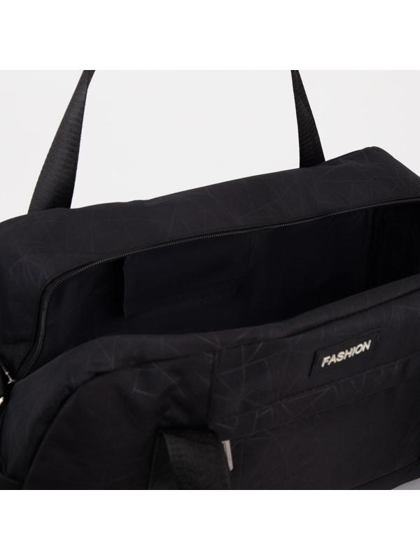 Сумка спортивная на молнии, отдел для обуви, наружный карман, цвет чёрный