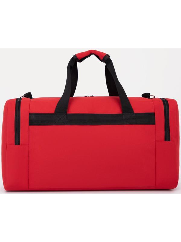 Сумка спортивная на молнии, 2 наружных кармана, цвет красный