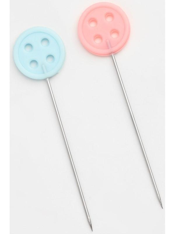 Булавки для квилтинга «Пуговица», d = 9,5 см, 20 игл, 46 мм, цвет разноцветный